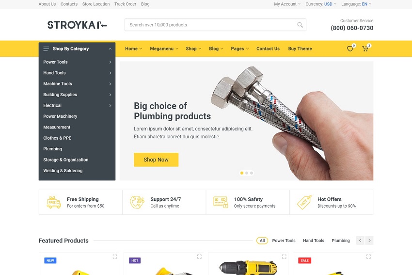 Stroyka - Tools Store HTML Template free download
